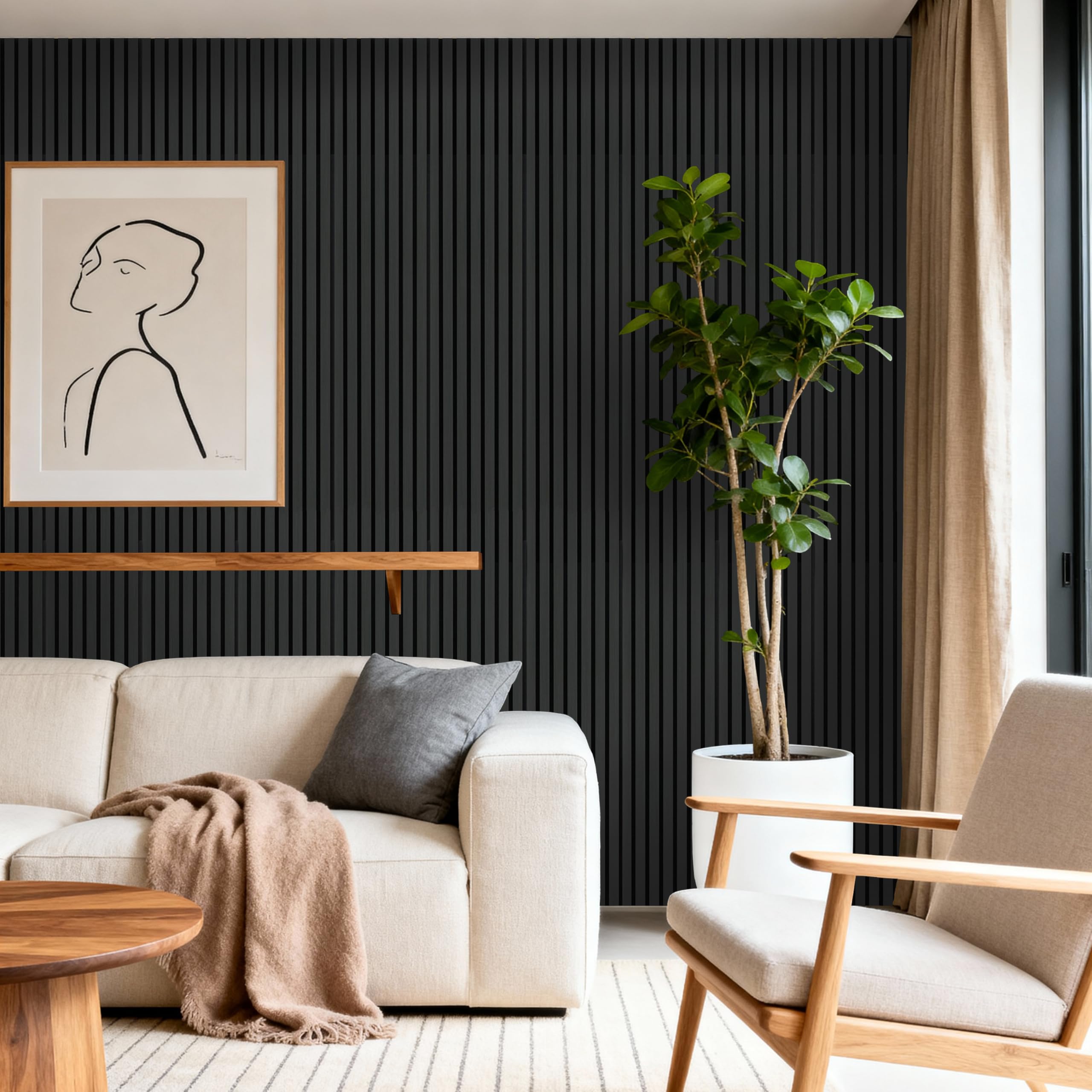 Amazon.com: Luxdecor Acoustic Wood Slat Wall Panels for Wall 2pack